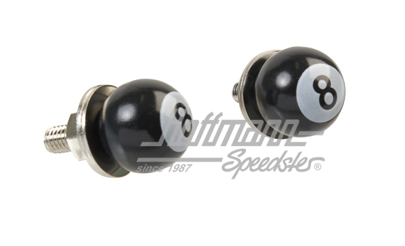 Kennzeichenbefestigung, Billardkugel 8 Kennzeichenbefestigung, Billardkugel 8