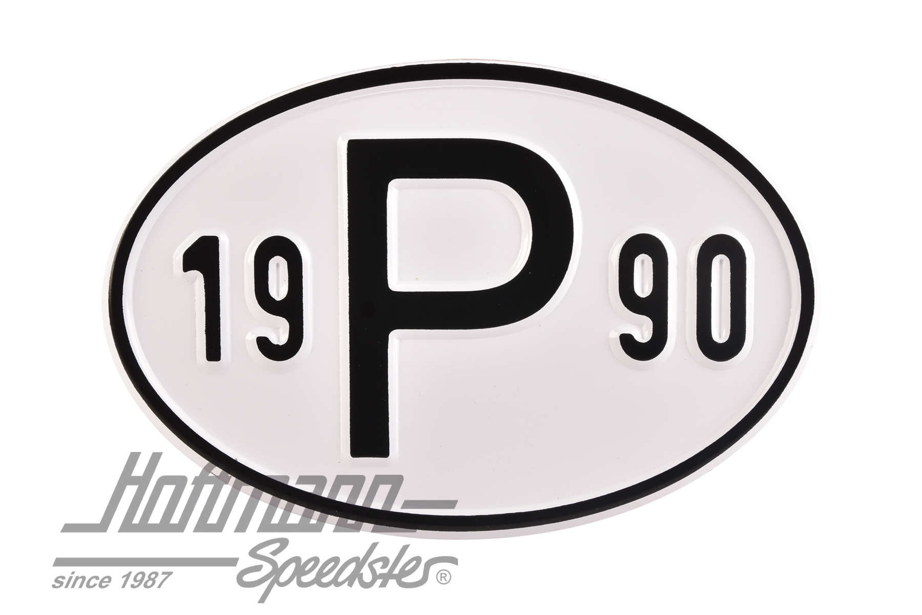 Nationalitätsschild "P", "1990", Alu
