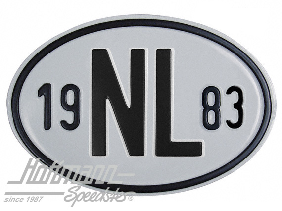 Nationalitätsschild "NL", "1983", Alu