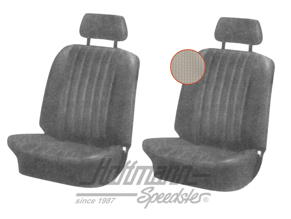 Sitzbezüge, Karmann, vorne,68-71,altweiß