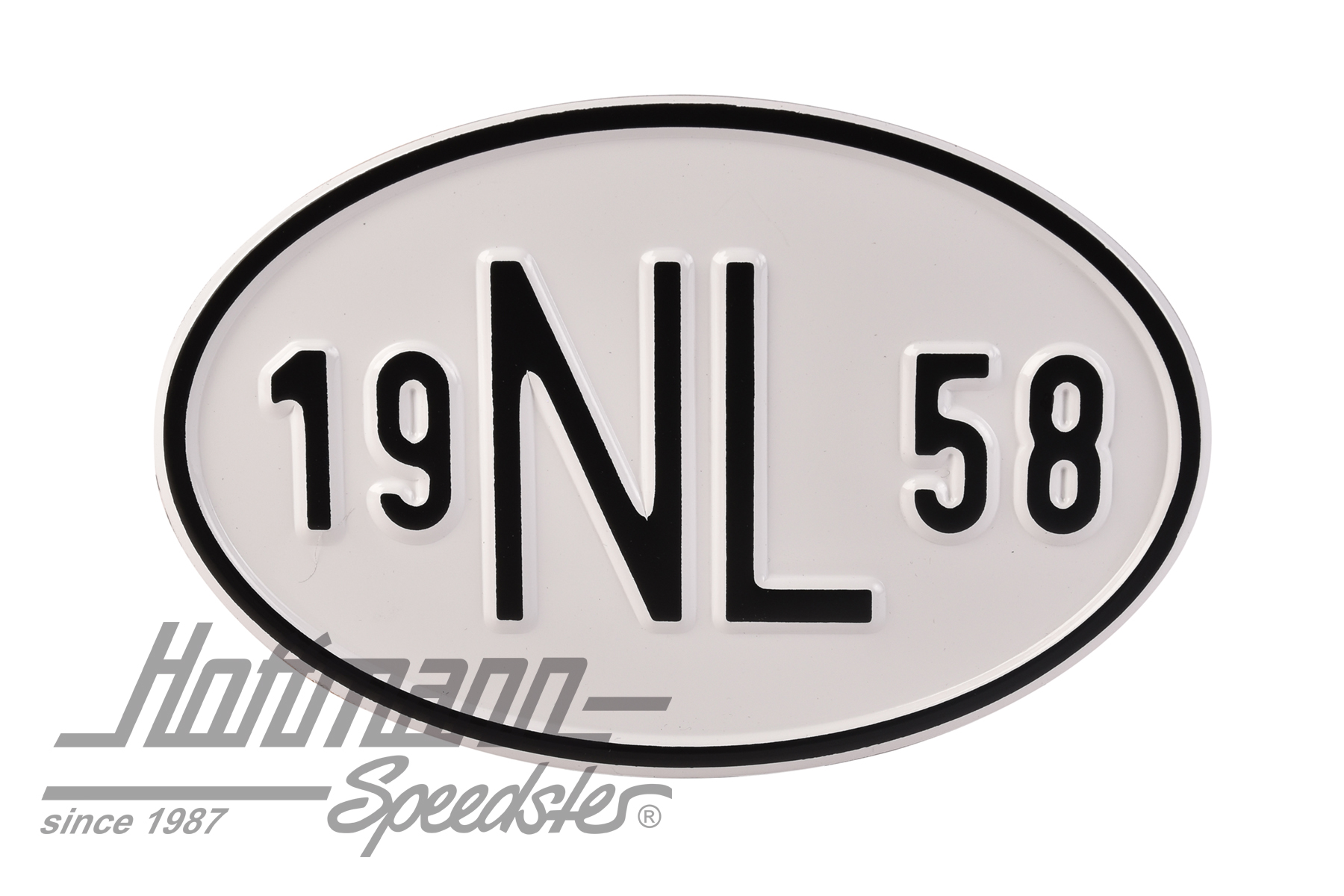Nationalitätsschild "NL", "1958", Alu