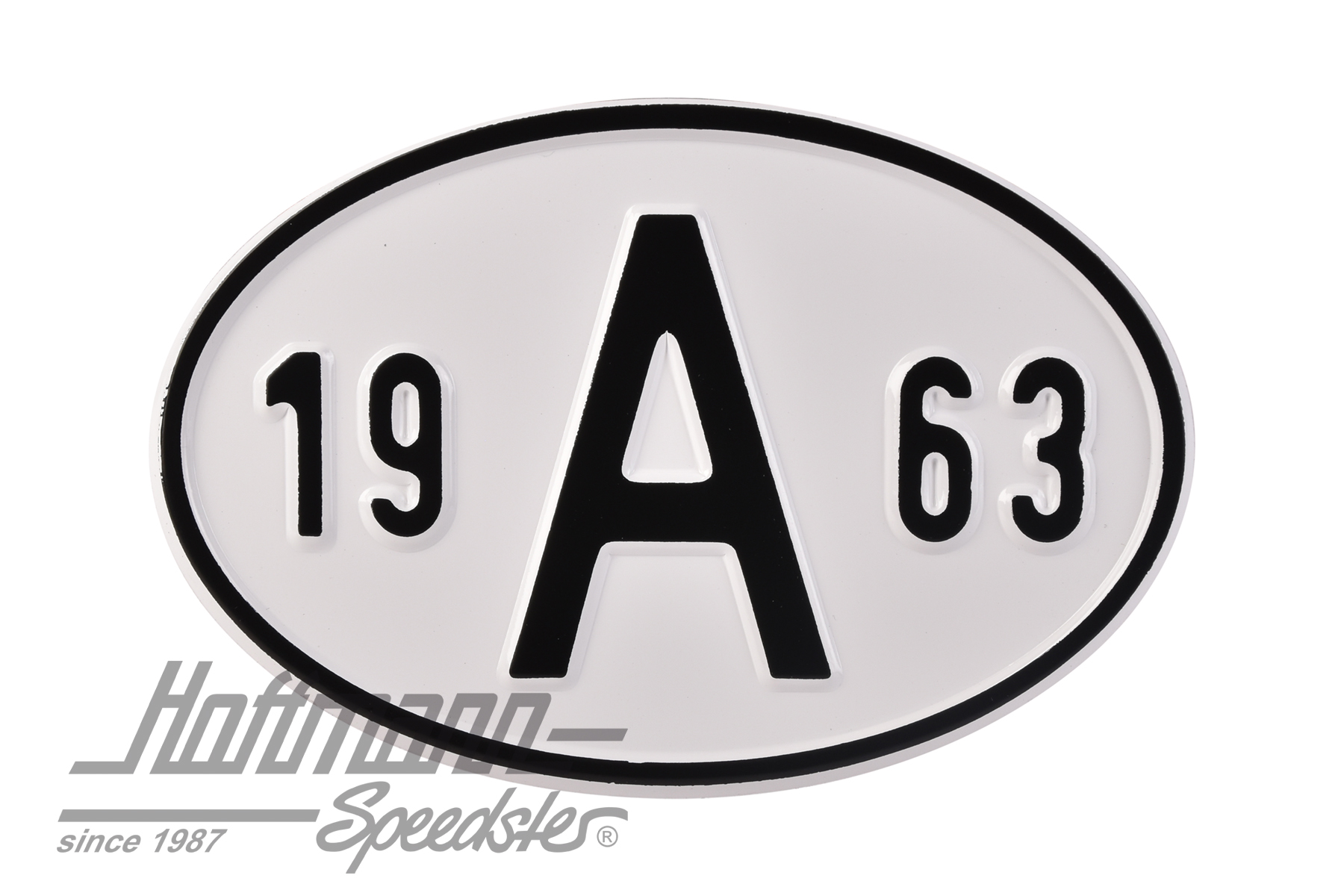 Nationalitätsschild "A", "1963", Alu