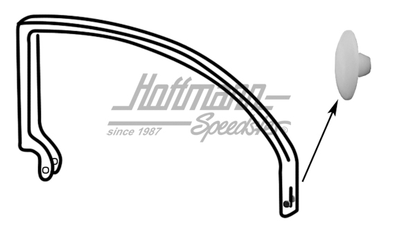 Gleitstück, Cabrio Fensterrahmen, hin. Gleitstück, Cabrio Fensterrahmen, hin.