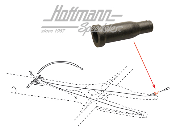Gummidurchführung, Heizungszug, li/re Gummidurchführung, Heizungszug, li/re