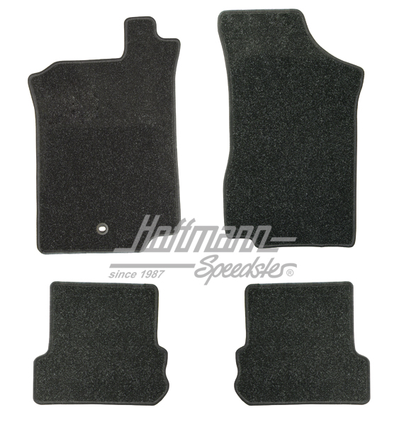 Fußmatten, schwarz, 4tlg., Golf 2