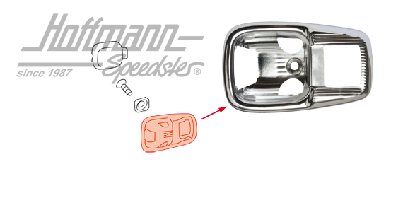 Türöffnerblende, Plastik/Chrom, 8.63- Türöffnerblende, Plastik/Chrom, 8.63-