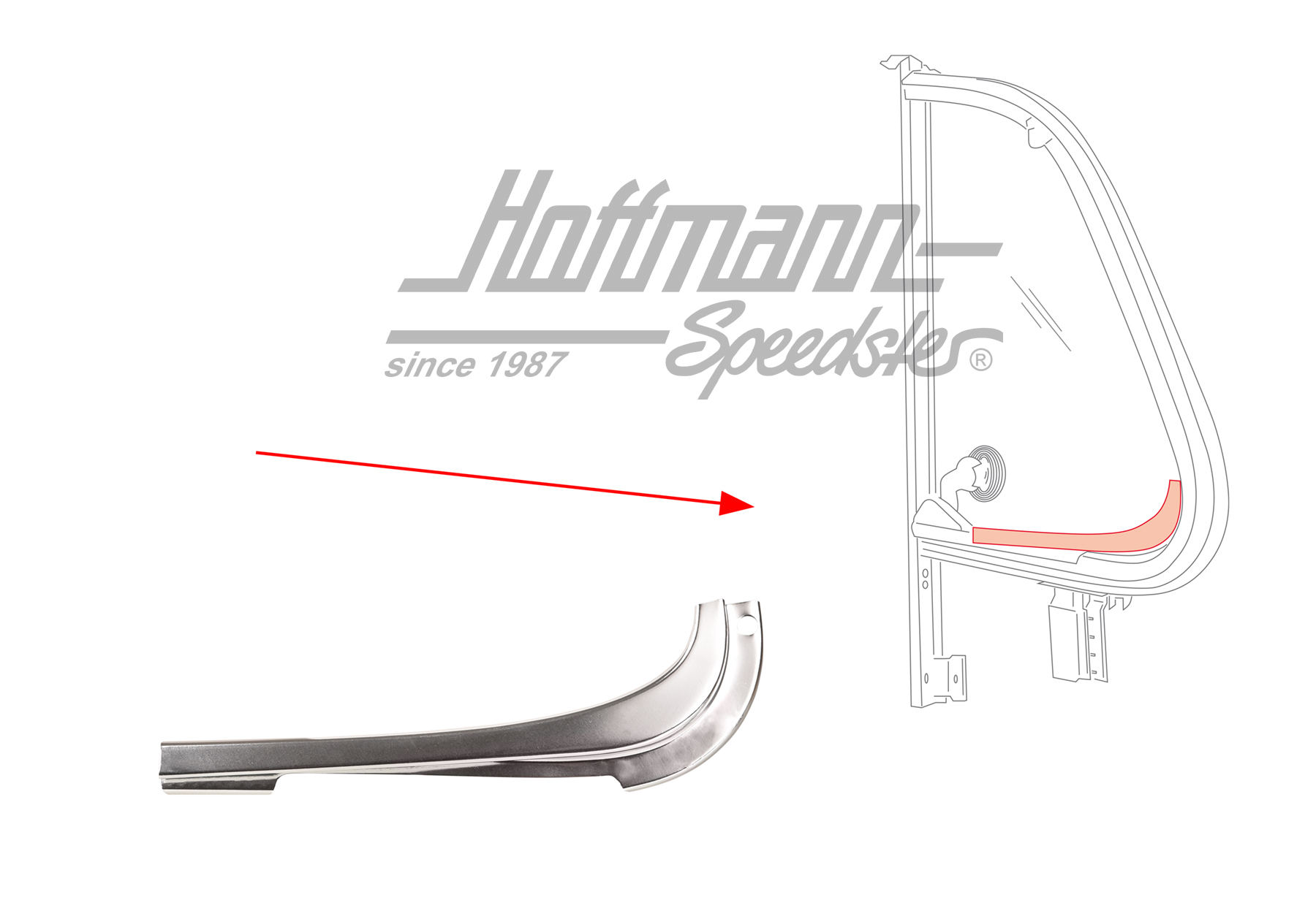 Blende, Drehfenster, 8.67-, rechts Blende, Drehfenster, 8.67-, rechts