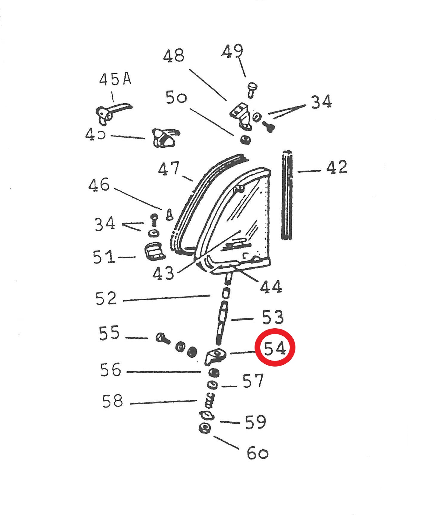 Bock, Drehfensterbremse,10.52-7.55 Bock, Drehfensterbremse,10.52-7.55