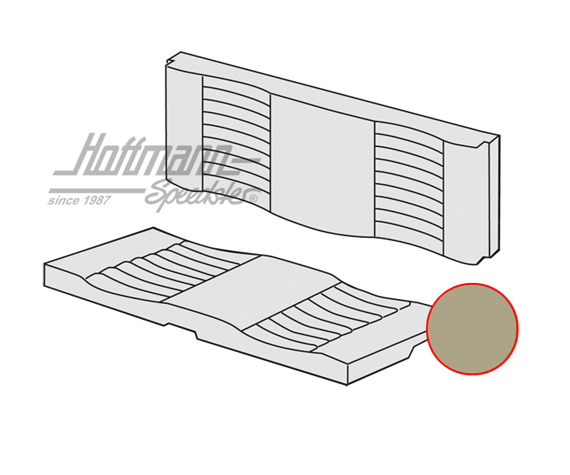 Sitzbankbezug, Karmann Cabrio, 71-75, beige