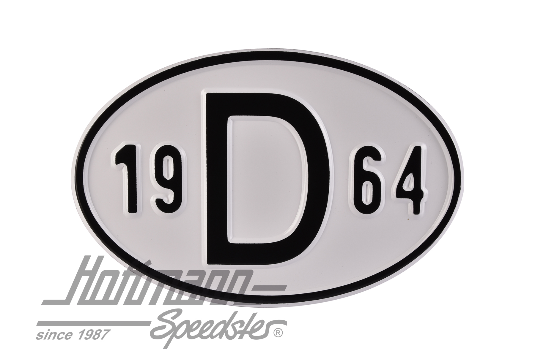 Nationalitätsschild "D", "1964", Alu