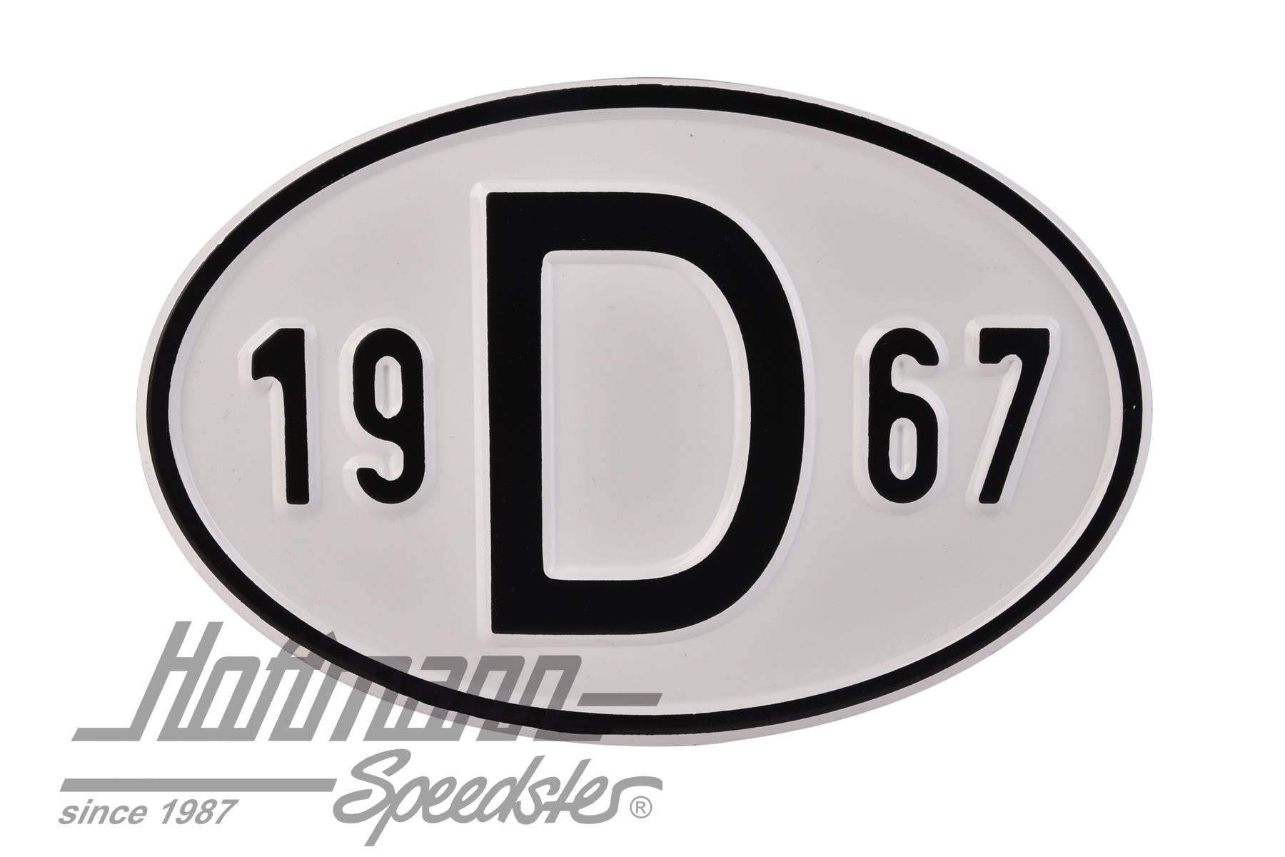 Nationalitätsschild "D", "1967", Alu