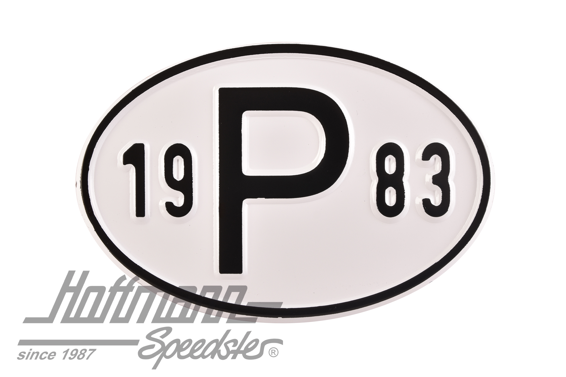 Nationalitätsschild "P", "1983", Alu