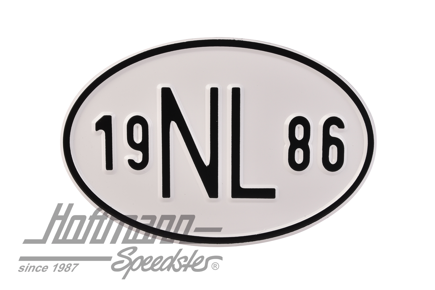 Nationalitätsschild "NL", "1986", Alu