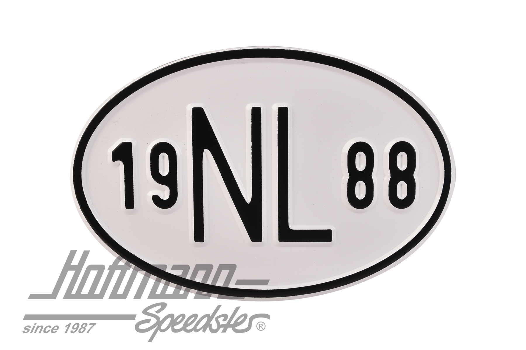 Nationalitätsschild "NL", "1988", Alu
