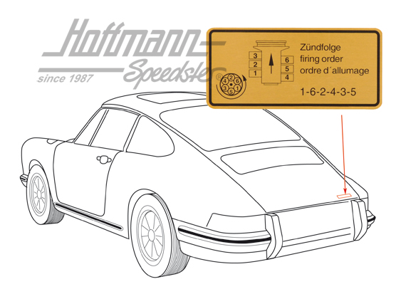 Aufkleber "Zündfolge", 911, 79-83