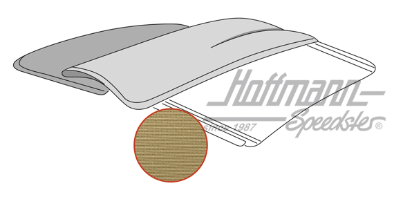 Faltdachbezug, 56-67, PVC, beige
