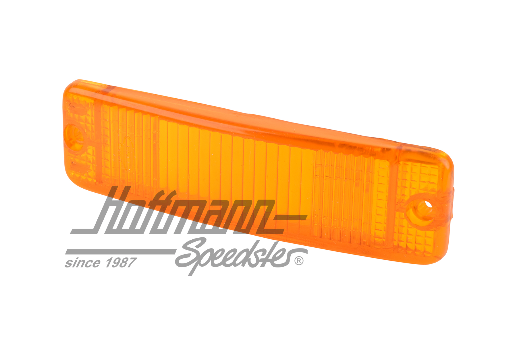 Blinkerglas, gewölbt, orange, Export