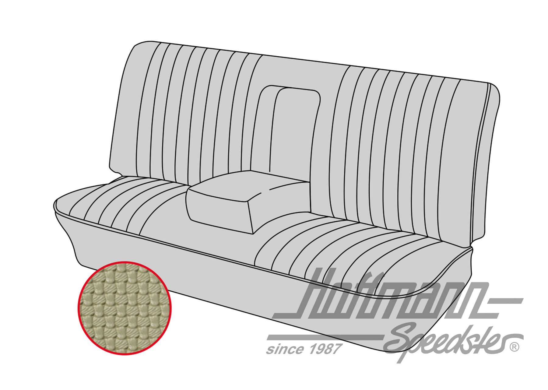 Sitzbankbezug, Armlehne, 72-73, beige Sitzbankbezug, Armlehne, 72-73, beige