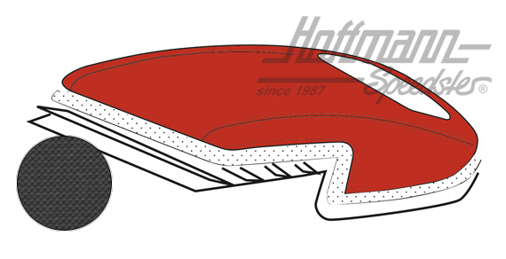 Verdeck, 8.59-3.67, PVC-Material,schwarz