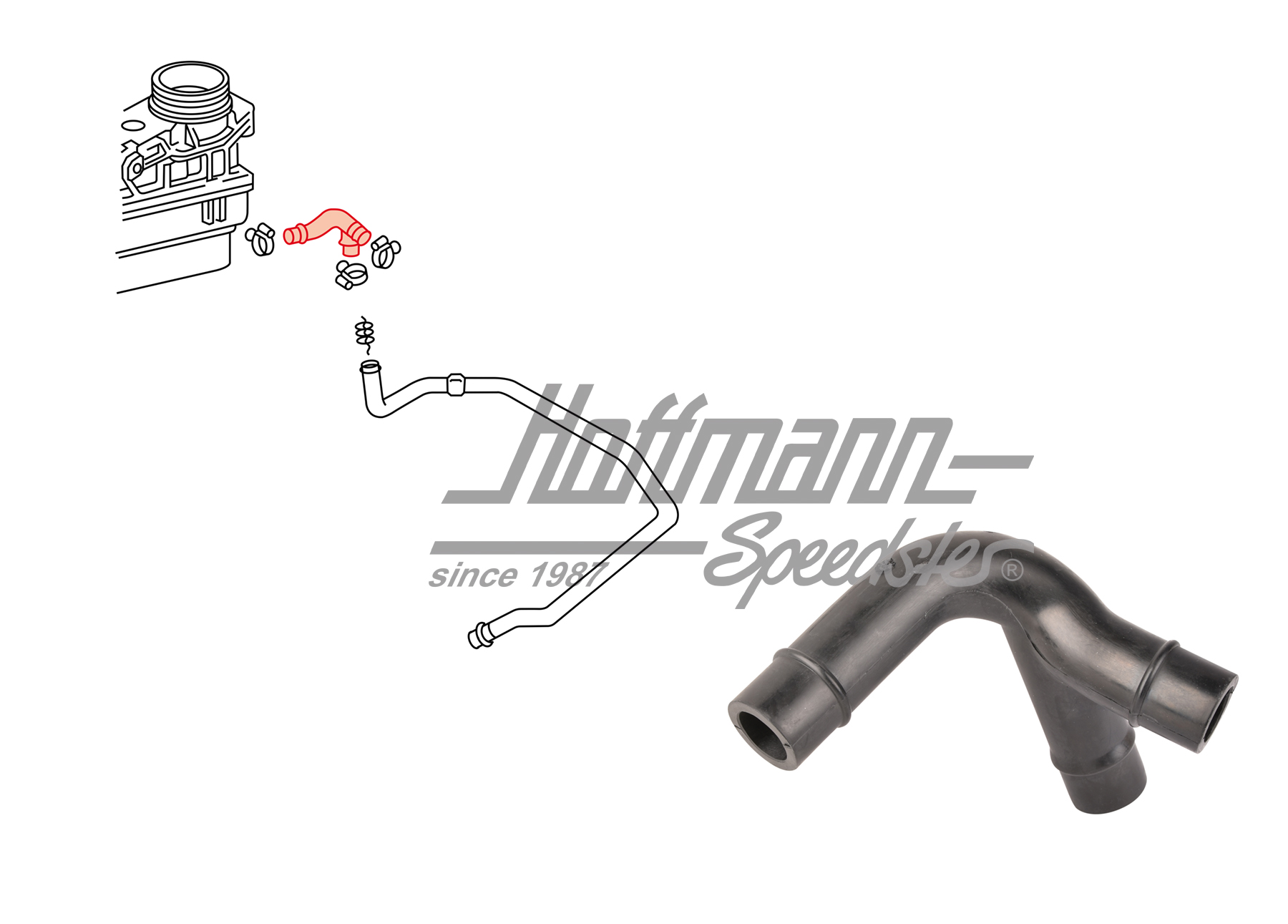 Entlüftungsrohr, Ventildeckel, 1.8 Entlüftungsrohr, Ventildeckel, 1.8
