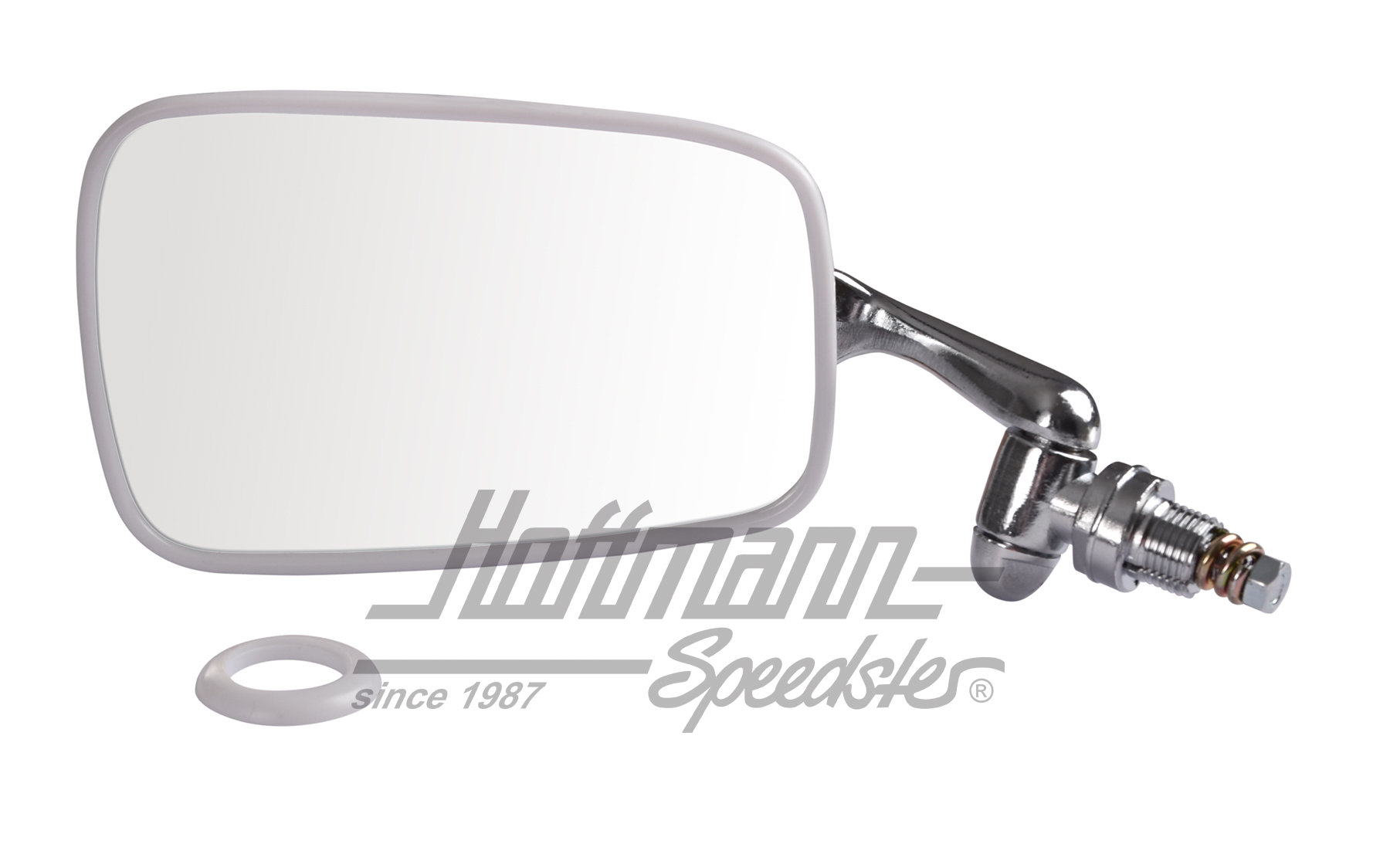 Spiegel, Limousine, Chrom/weiß, links Spiegel, Limousine, Chrom/weiß, links