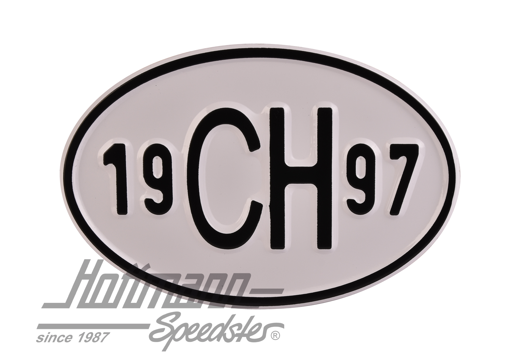 Nationalitätsschild "CH", "1997", Alu