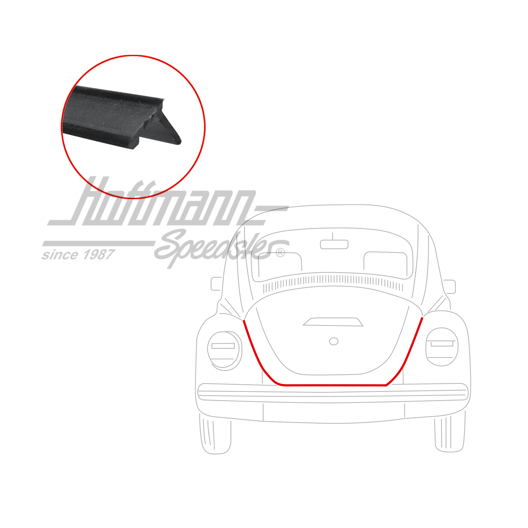 Motorhaubendichtung, 8.66-, Germany Motorhaubendichtung, 8.66-, Germany