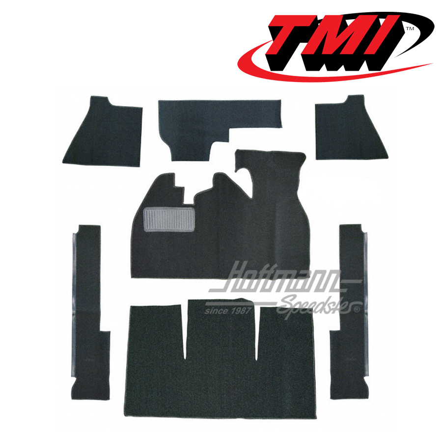 Teppichsatz für Limousine, Velour schwarz, 1302