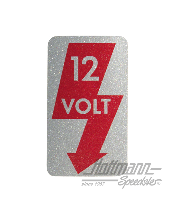 Aufkleber "12 Volt", A-Säule, links