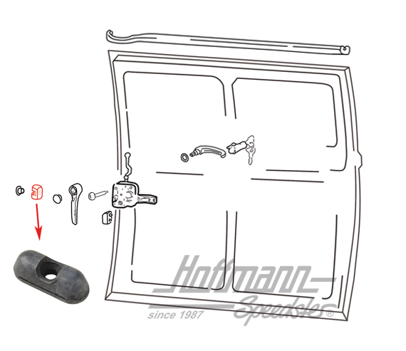 Keilpuffer, Schiebetür, vorne Keilpuffer, Schiebetür, vorne