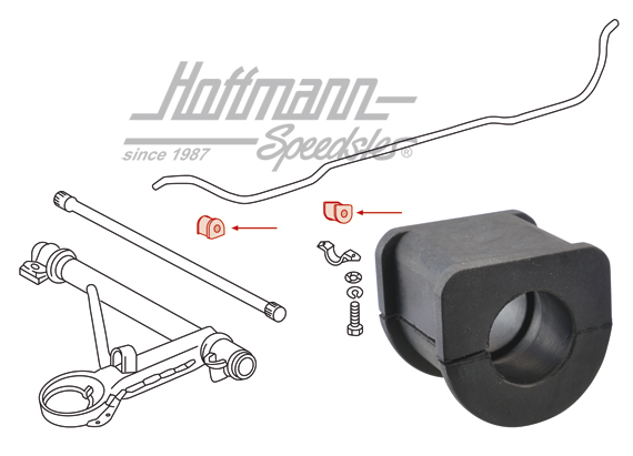 Gummilager, Stabilisator, vorne, 20mm