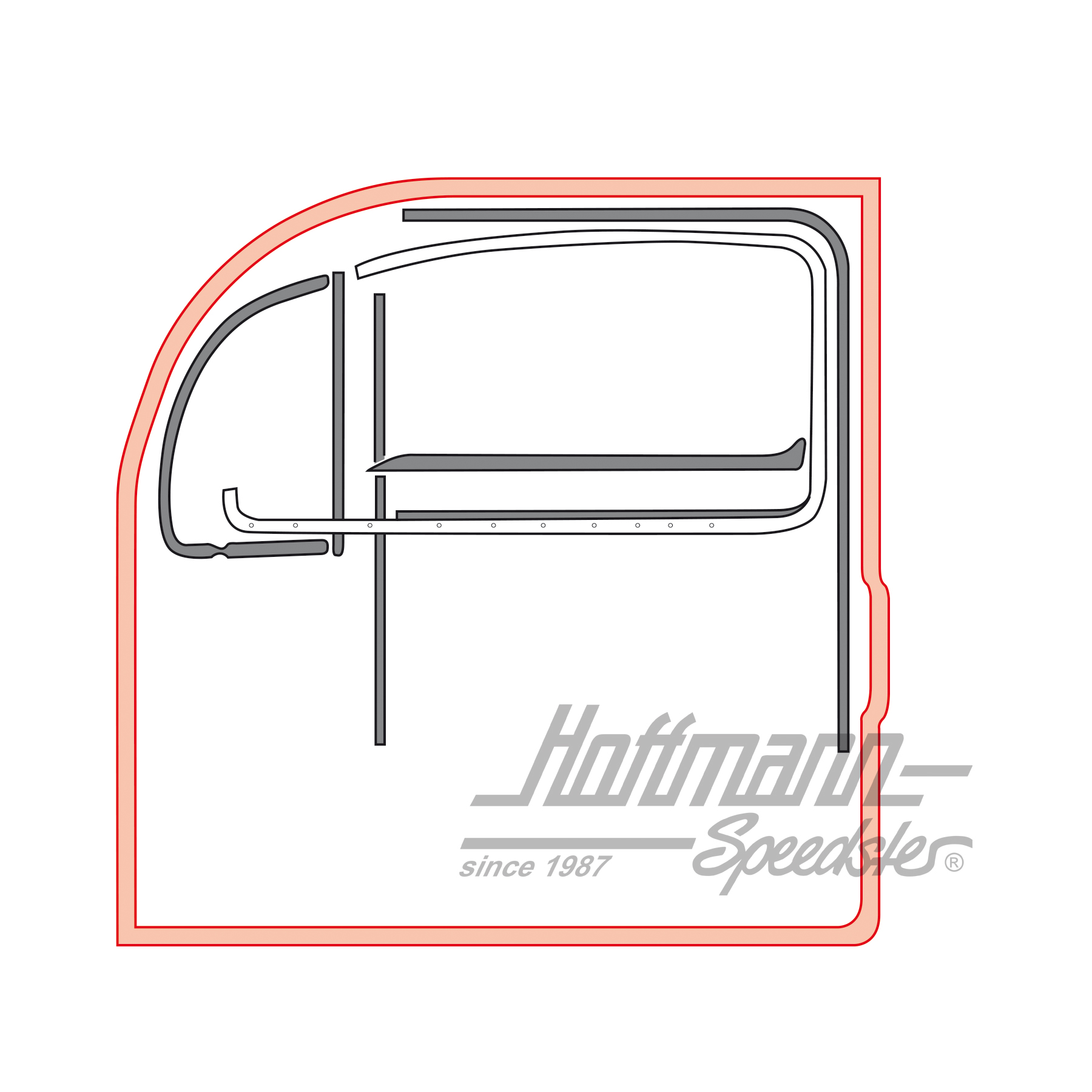Türdichtung, Limousine, -7.66, links Türdichtung, Limousine, -7.66, links