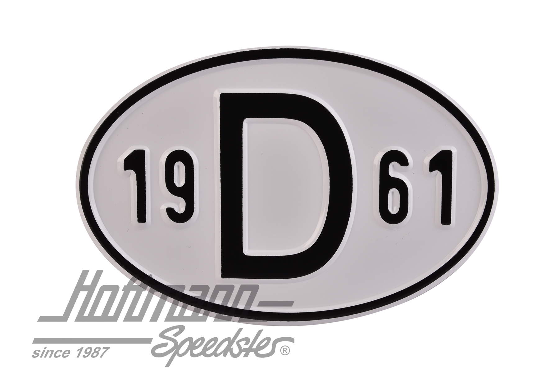 Nationalitätsschild "D", "1961", Alu