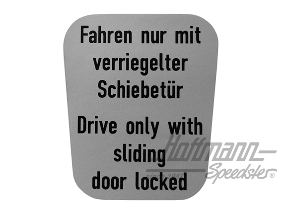 Aufkleber "Schiebetür"