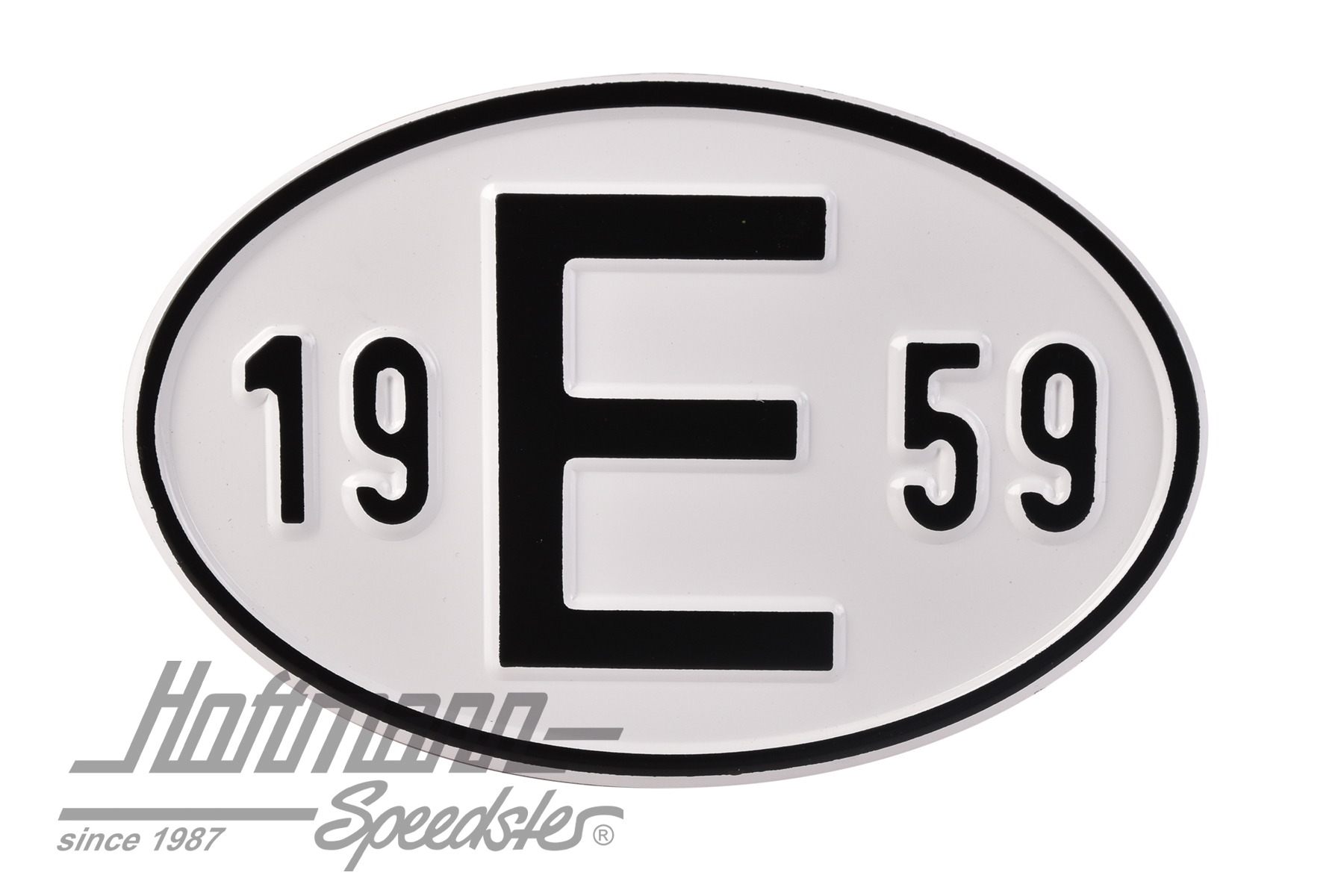 Nationalitätsschild "E", "1959", Alu