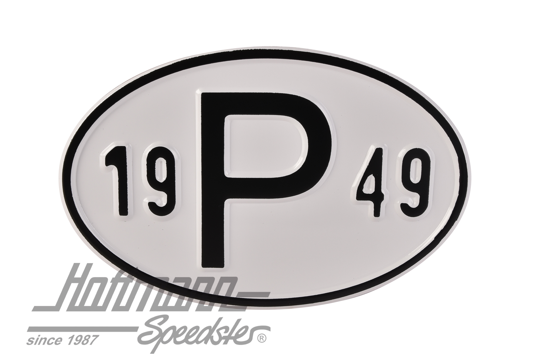 Nationalitätsschild, "P", "1949", Alu