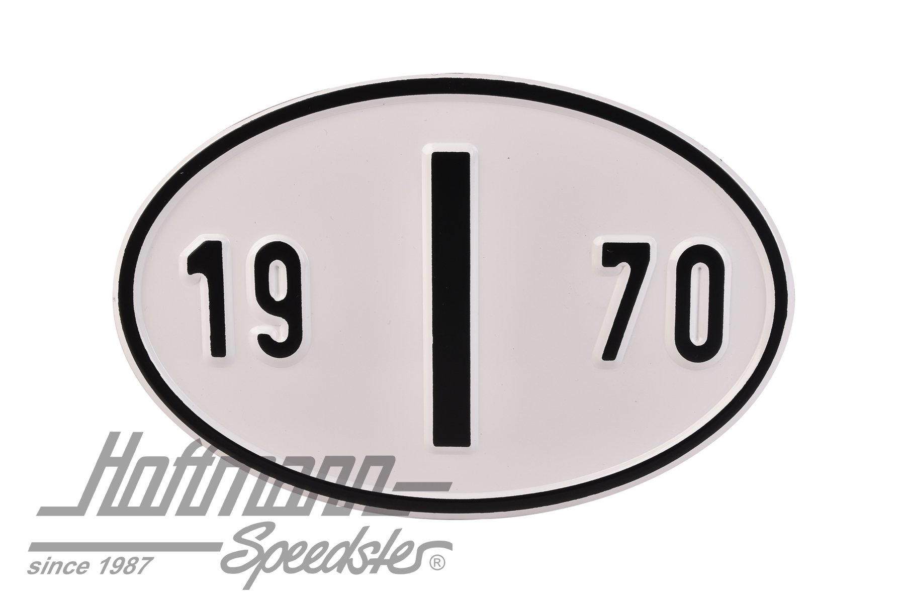 Nationalitätsschild "I", "1970", Alu Nationalitätsschild "I", "1970", Alu