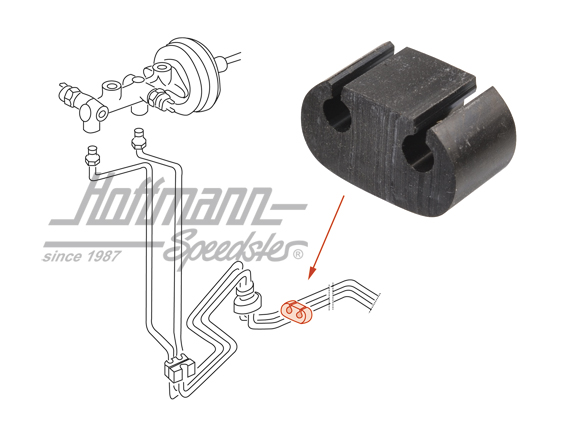 Halter, Bremsleitung, Golf 1