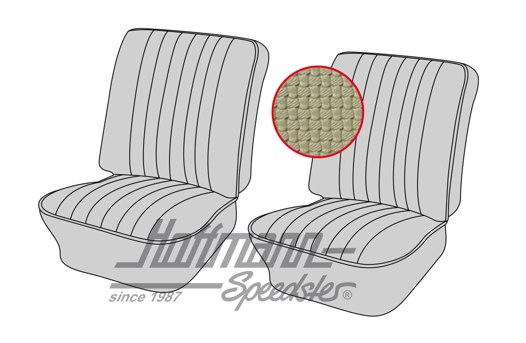 Sitzbezüge, vorne, 61-64, Korb, beige Sitzbezüge, vorne, 61-64, Korb, beige