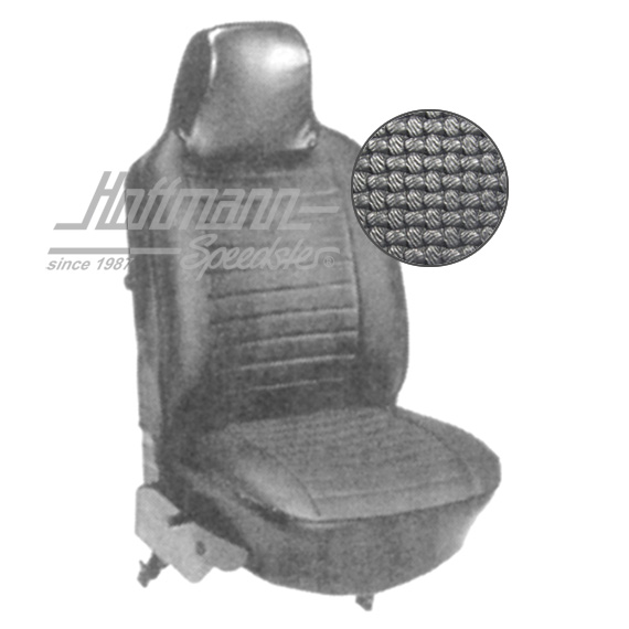 Sitzbezüge, Cabrio, 73-76, Korbmuster, schwarz