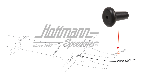 Gummidurchführung, Heizungszug (alt) Gummidurchführung, Heizungszug (alt)