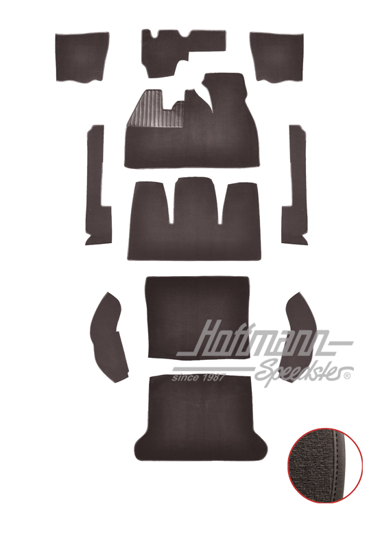 Teppichsatz für Limousine, 8.68-7.72, anthrazit Teppichsatz für Limousine, 8.68-7.72, anthrazit