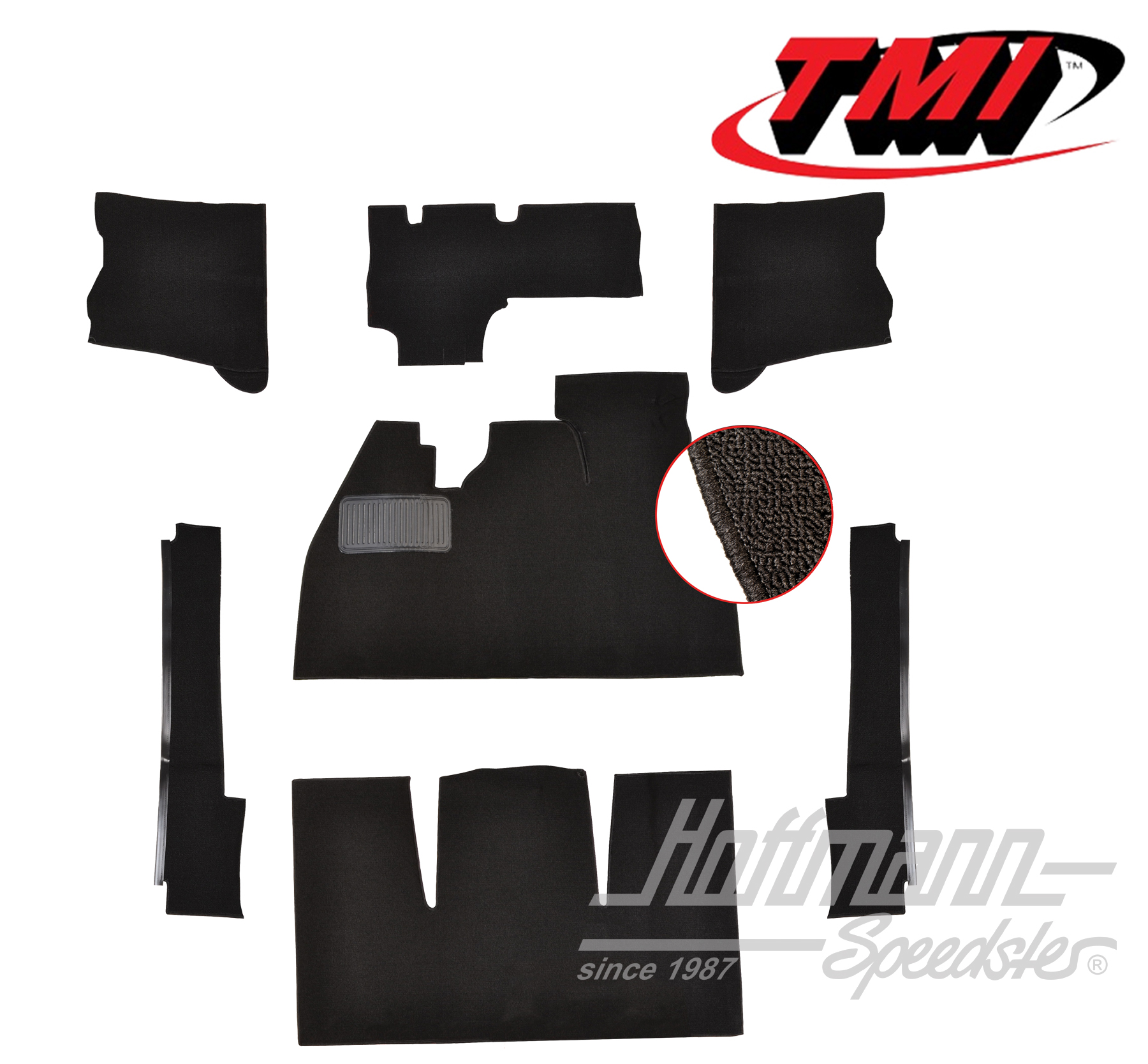 Teppichsatz, Limousine, schwarz, 8.68-7.72 Teppichsatz, Limousine, schwarz, 8.68-7.72