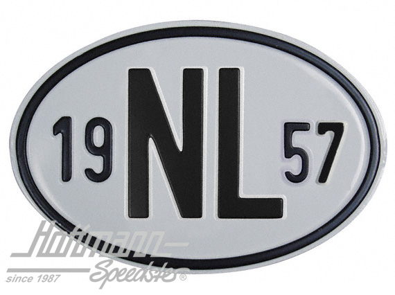 Nationalitätsschild "NL", "1957", Alu