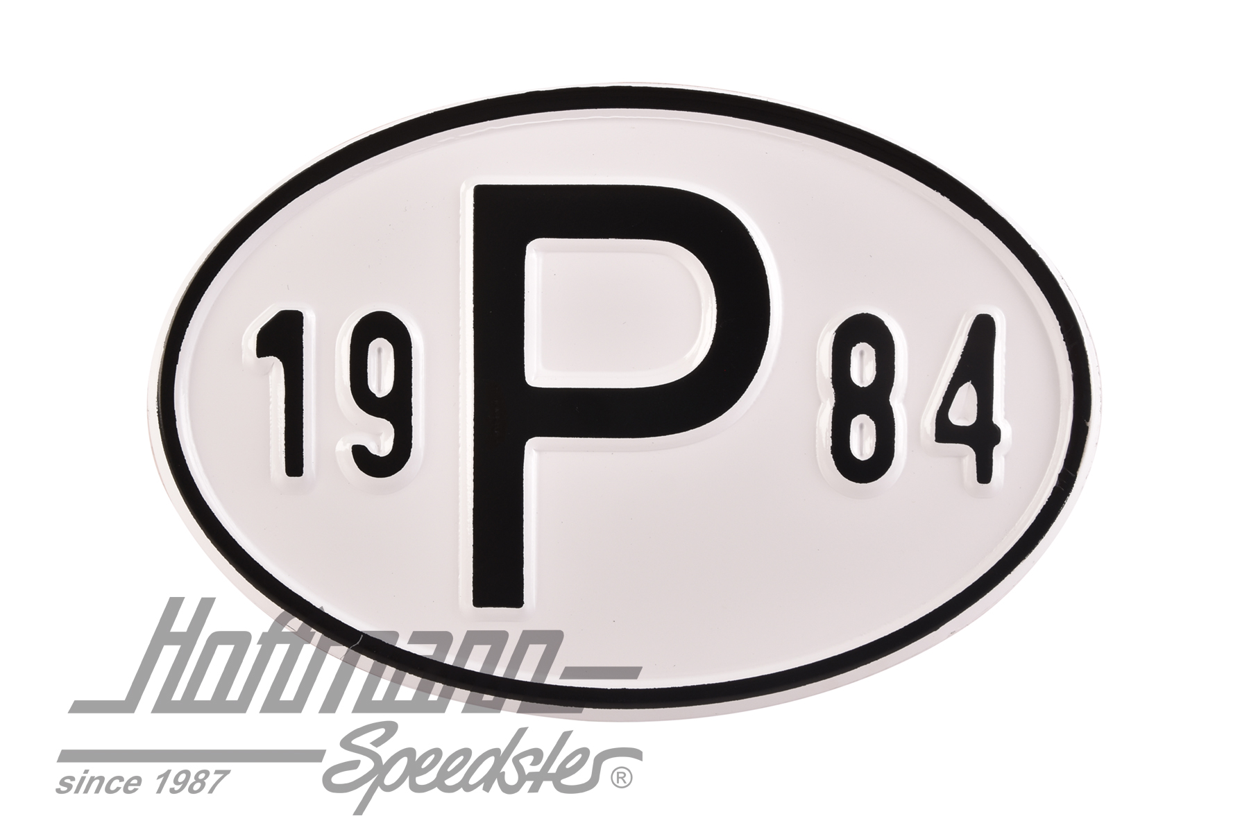 Nationalitätsschild "P", "1984", Alu