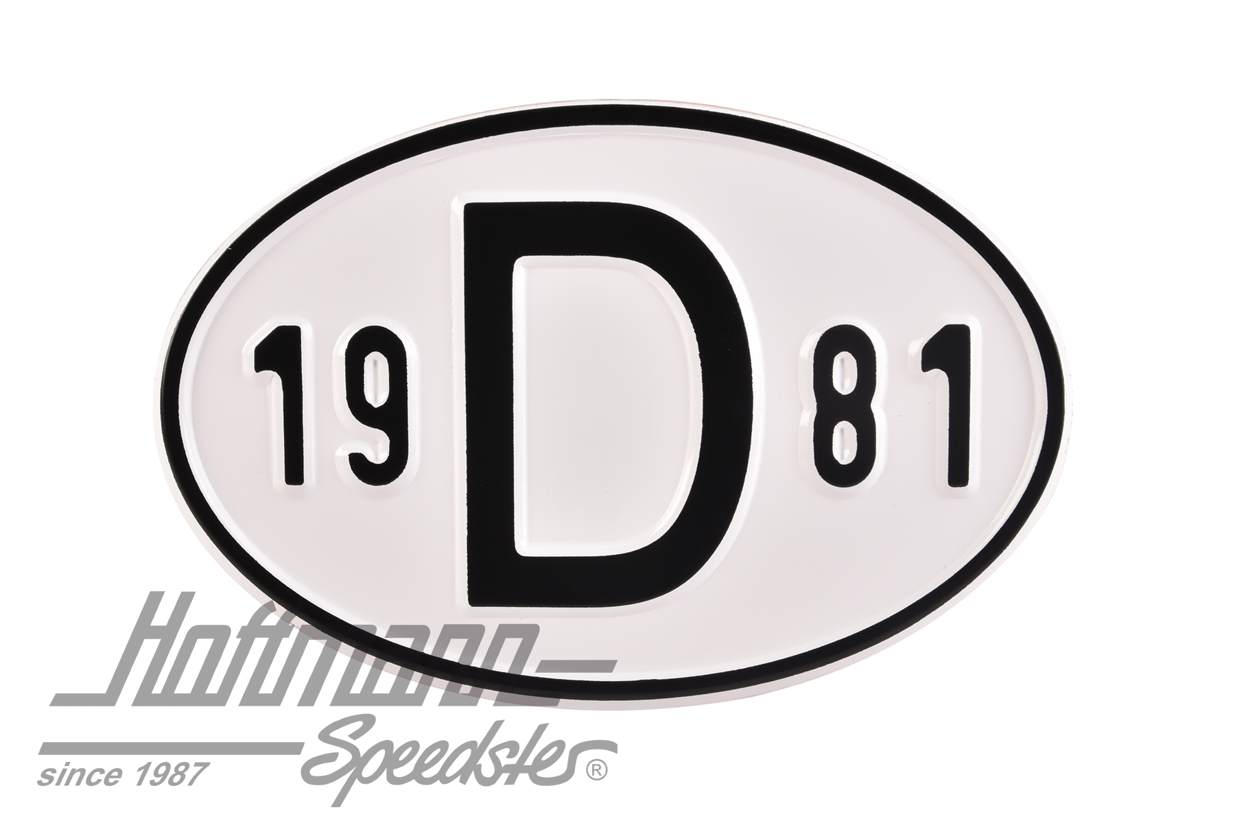 Nationalitätsschild "D", "1981", Alu