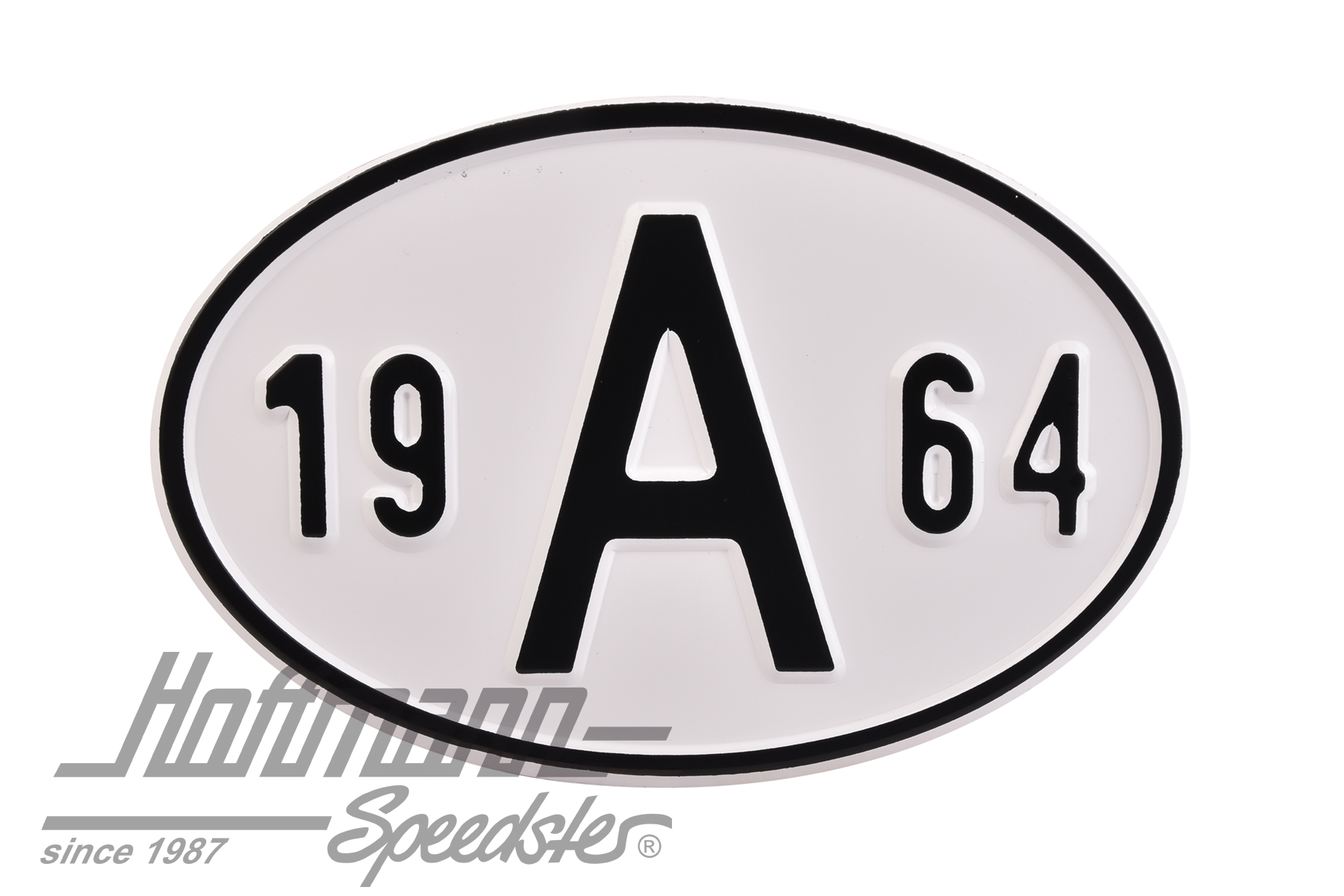 Nationalitätsschild "A", "1964", Alu Nationalitätsschild "A", "1964", Alu