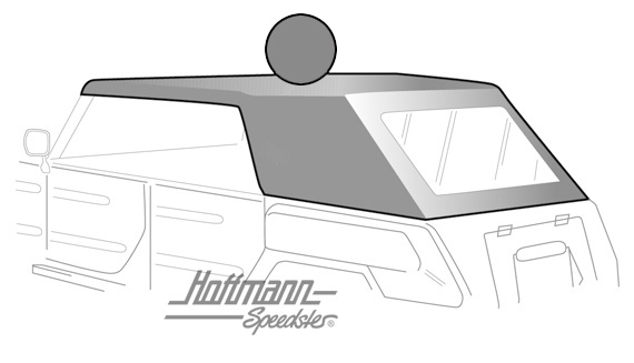 Verdeck, Typ 181, 69-79, Vinyl, grau Verdeck, Typ 181, 69-79, Vinyl, grau