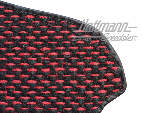 Fußmatte, Kokos, 67-72, rot/schwarz