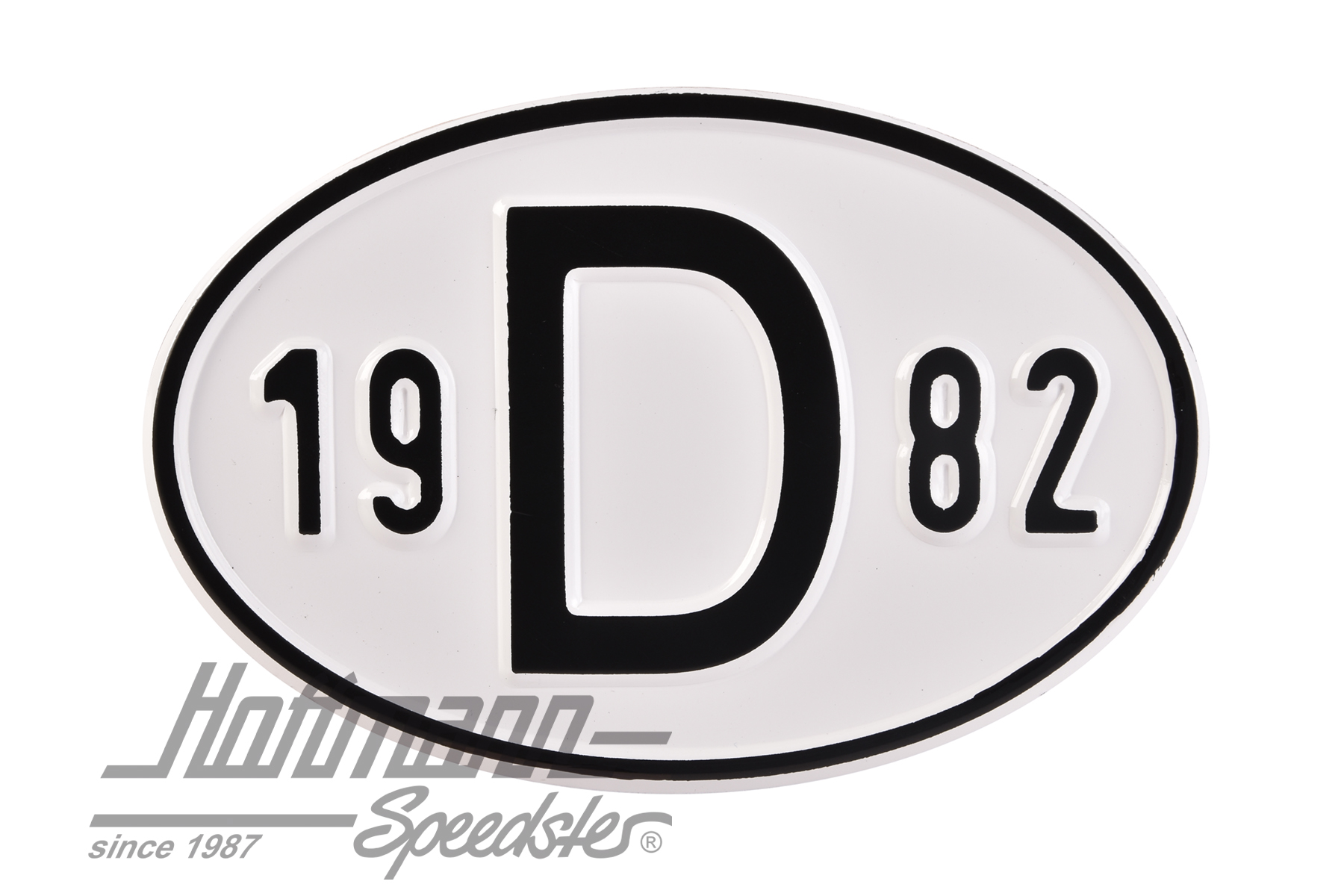 Nationalitätsschild "D", "1982", Alu